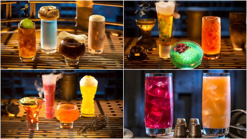 Various drink offerings, some alcoholic, most not.